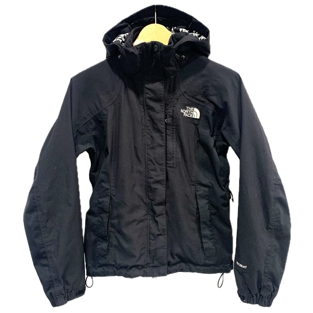 The North Face Hyvent Removable Hooded Jacket Womens Size XS Black *flawed*